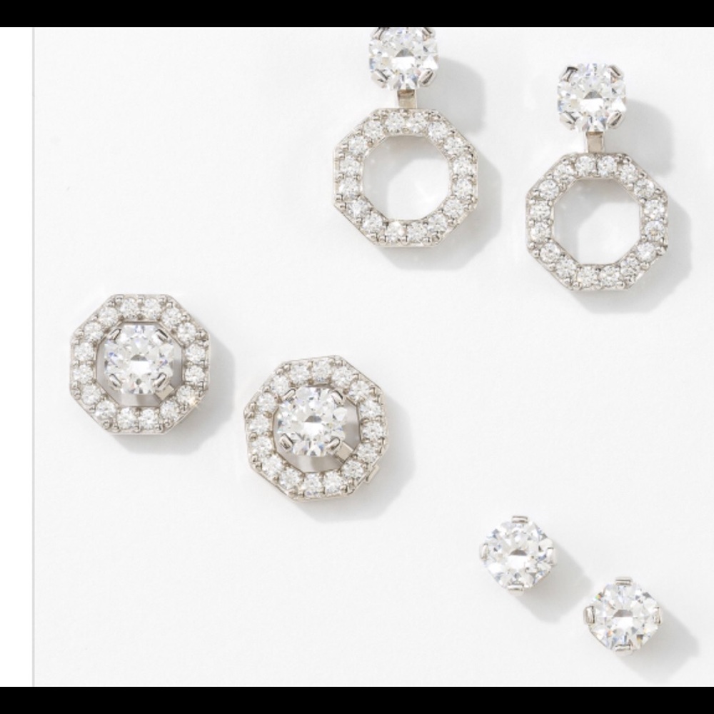 Versatile Earring Set Change Up by Touchstone Crystal in Sterling silver BNIB